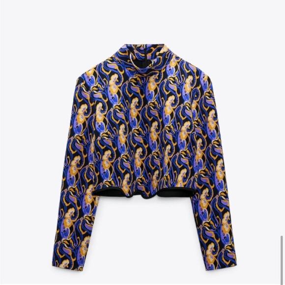 Zara Multicolor Patterned Top - Picture 10 of 13